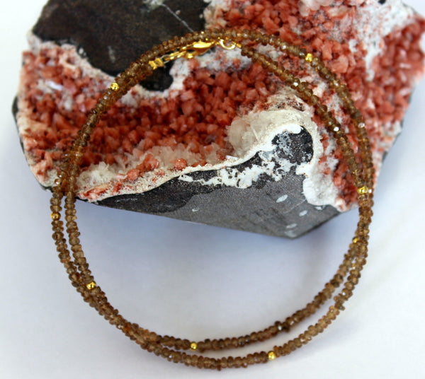 Farbwechsel Granat Kette Edelsteinkette facettierte Collier 925 Silber ca. 50 cm