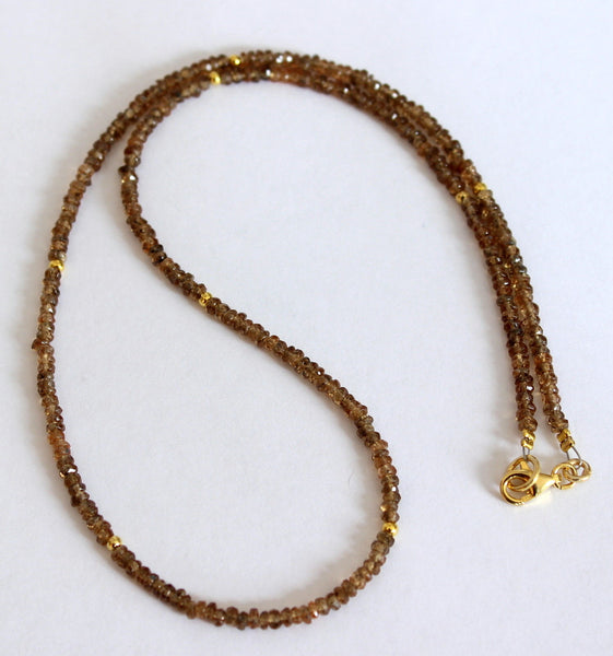 Farbwechsel Granat Kette Edelsteinkette facettierte Collier 925 Silber ca. 50 cm