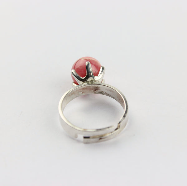 Rhodochrosite Ring gefaßt in 925 Silber
