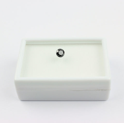 Echter Schwarzer Diamant 0,82 Karat /5,4 mm Rund Schwarz Diamand Unbehandelt D-1