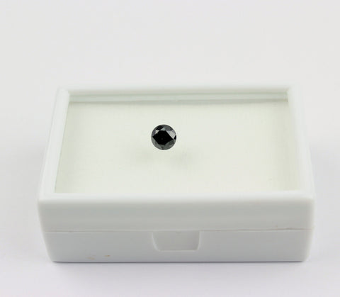 Echter Schwarzer Diamant 0,89 Karat /5,5 mm Rund Schwarz Diamand Unbehandelt D-5