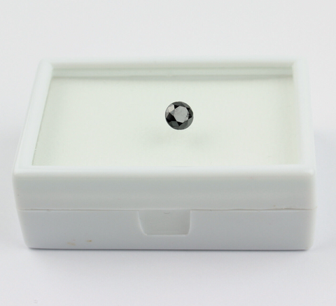 Echter Schwarzer Diamant 0,92 Karat /5,4 mm Rund Schwarz Diamand Unbehandelt D-7