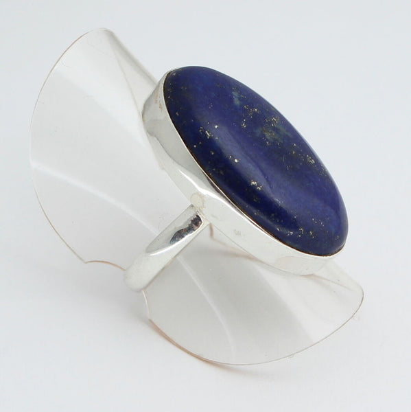 Marinenblau Lapis Lazuli Ring in 925 Silber Edelstein Schmuck