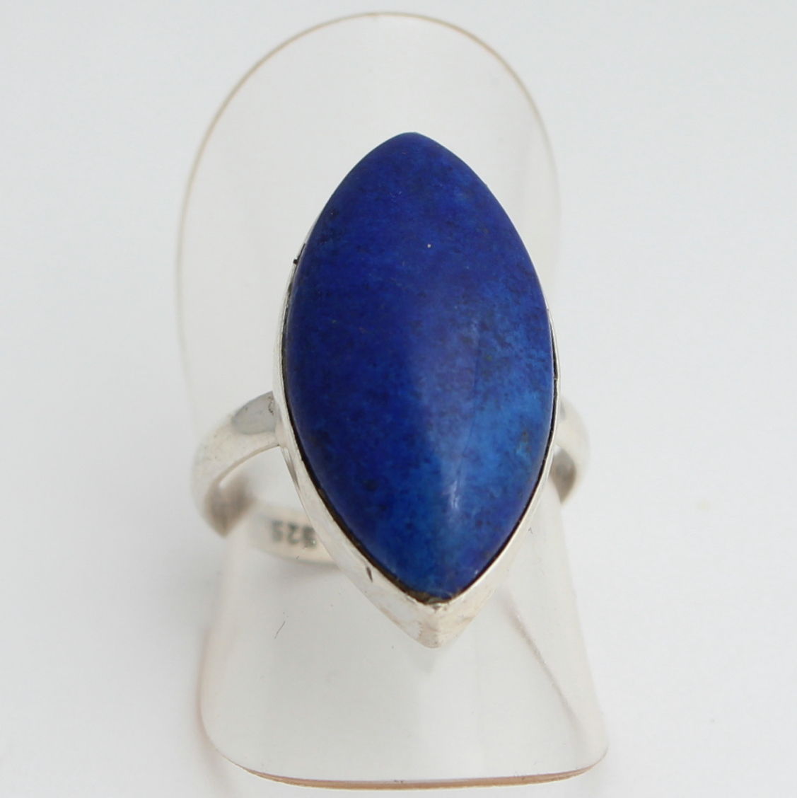 Natur Königsblau Lapis Lazuli Ring in 925 Silber Edelstein Schmuck