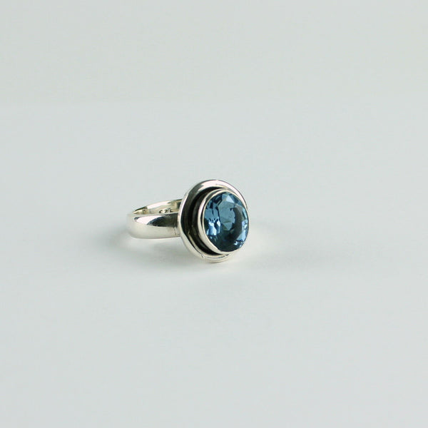Blau-Lila Alexandrit (Synthetisch) Ring Farbwechsel 925 Silber Steinschmuck