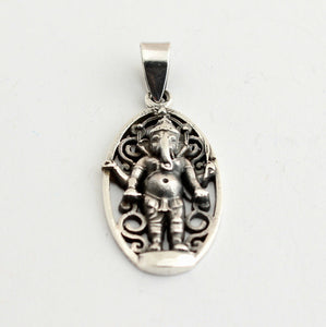 Ganesha Anhänger in 925 Silber Edelstein Schmuck Meditation
