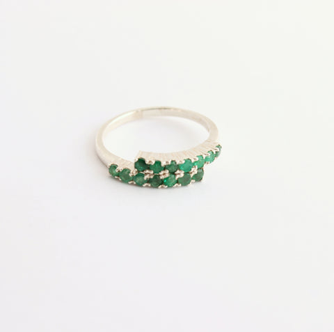 Edle Smaragd Ring gefasst in 925 Silber